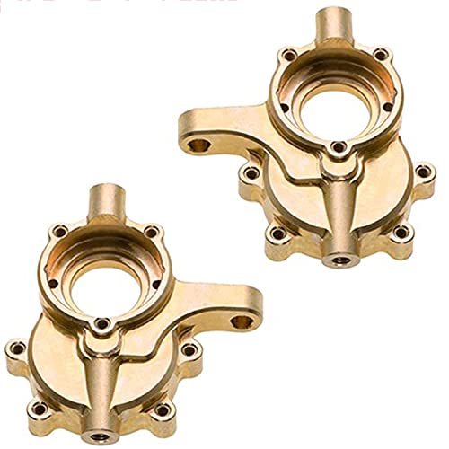 RC Brass Front Steering Cup, YZtree 2PCS Brass Metal Front Steering Cup RC Portal Brass Weights Counterweight Set for Redcat REDCAT GEN8 RER11406 1/10 RC Crawler Brass Weights Upgrade Accessories