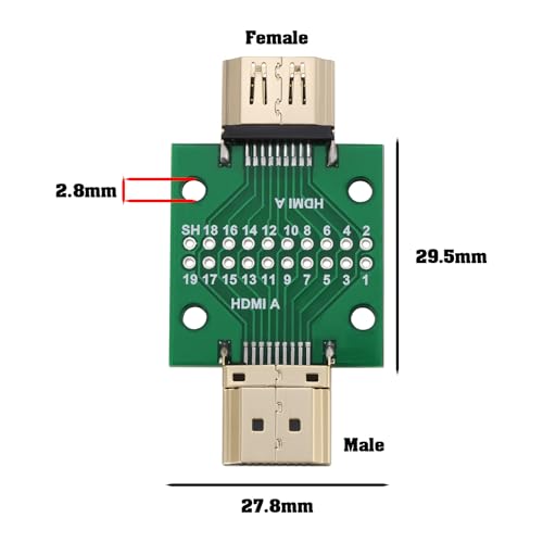 OTOTEC 2Pzs Conector HDMI Macho a Hembra 19 Pines miniatura 4