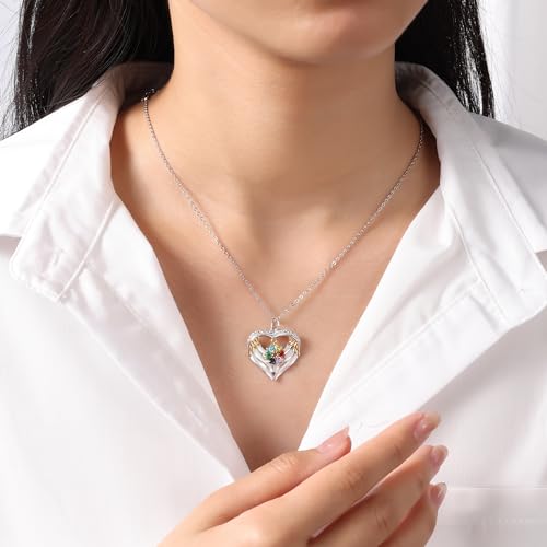 Personalized-sterling-silver-pendant-necklace-with-birthstone-and-name-mothers-jewelry-heart-shaped-necklace-for-her-birthstone-necklace