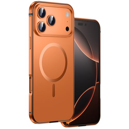 Coque iPhone 17 Pro Max magnétique MagSafe fine antichoc orange