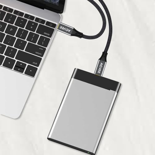 AGVEE 2 Pack 3.3ft USB-C to Mini USB Cable, Gold Plated End Tips, Braided Durable Mini-B 5-Pin to Type-C Data Charging Charger OTG Cord for Hero 3+, Canon Nikon Camera, GPS, Blue Yeti, Dark Gray