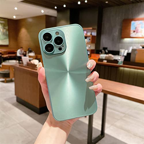 Coque de protection d'objectif en alliage iPhone 14 Pro Max housse antichoc mate verte 13 14 Plus