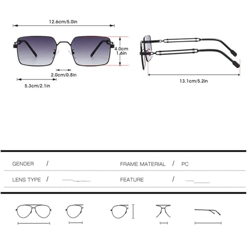 Lunettes de soleil rétro unisexes tendance à verres dégradés