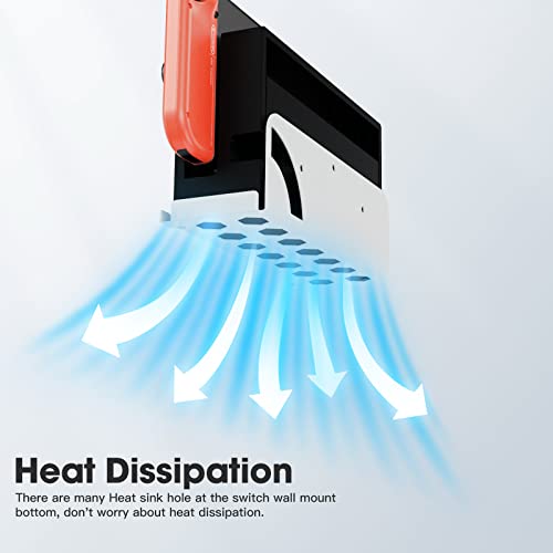 Kunsluck Wall Mount For Switch And Switch Oled, Metal Wall Mount Holder To Safely Store Your Switch Near Or Behind Tv (White) #TOP2