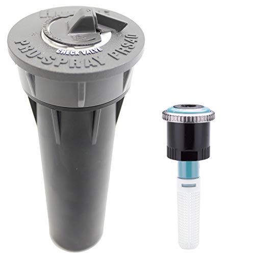 Hunter PRS40- CV 10 cm mit MP1000 210- 270° Düse- Rückschlagventil, 2, 8 bar Druckregulierung- optimal für Rasenbewässerung, wetterfestes Versenkregner Gehäuse, wählbare MP Rotator Varianten