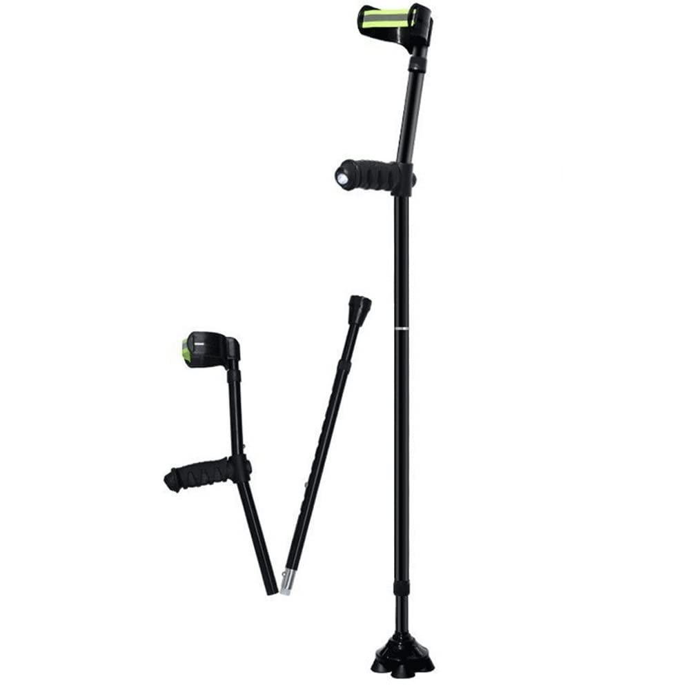 ZJIEX Stampelle Pieghevoli, Stampella Ortopediche Regolabili, Stampelle Ortopediche, Bastone da Passeggio, Stampella Canadesi, per Disabili O Anziani (Size : 1)