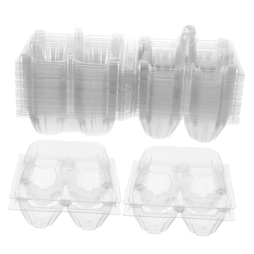 PRETYZOOM 30個 入り透明プラスチック卵収納ケース ポータブル卵キャリア 大容量保護容器 冷蔵庫 アウトドア用安定固定プ