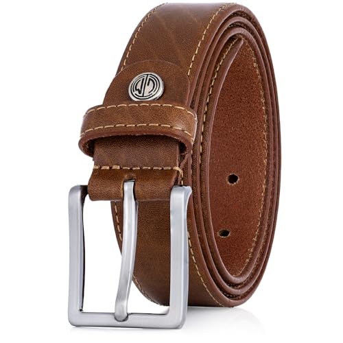 LINDENMANN Ceinture en cuir de vachette pour homme - Largeur : 30 mm - Peut être raccourcie - Taille XXL - Cognac, cognac, 130