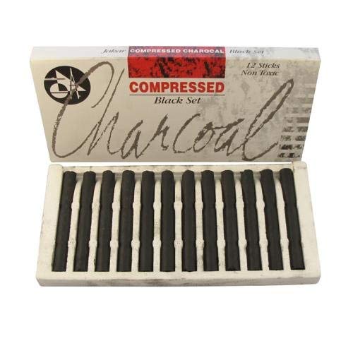 12 Compressed Charcoal Set - Black Set - Jakar