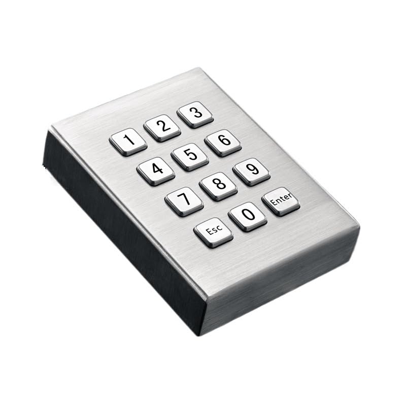 12 Tasten 3x4 Desktop Industrie Edelstahl Metall Ziffernblock for LKW-Sicherheitssystem Pinpad(USB,Cross Tick Backlit)