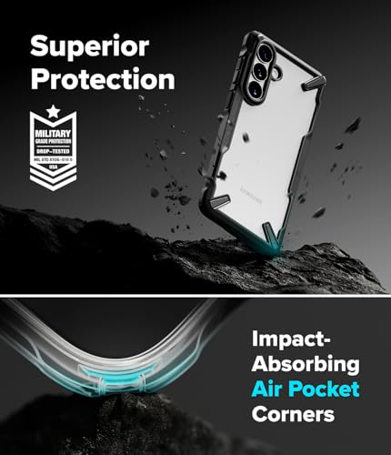Image of Ringke Fusion-X for Samsung Galaxy S26 Plus Case Back Cover [Heavy Duty X-Frame] Rugged Shockproof Bumper Protective with Non-Slip Side Grip - Black