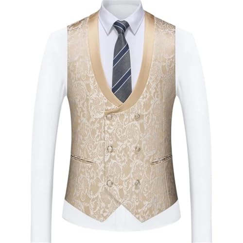 Men Slim Fit Tuxedo Suit Three Piece Set Blazer Vest Pants Wedding Prom Groom Formal Events Outfit4