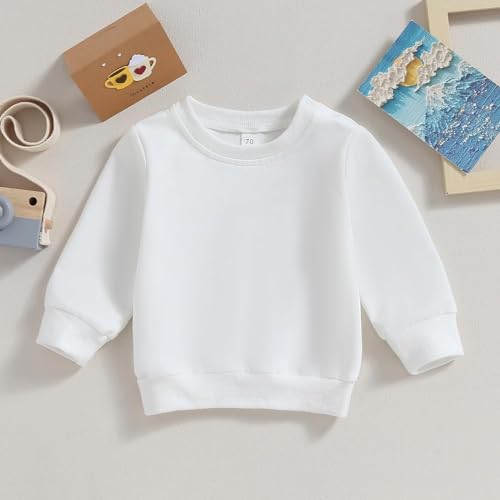 Image of Baby Boy Girl Pumpkin Sweatshirt Tops Toddler Halloween Outfit Long Sleeve Crewneck Pullover Sweater Shirt Fall Clothes