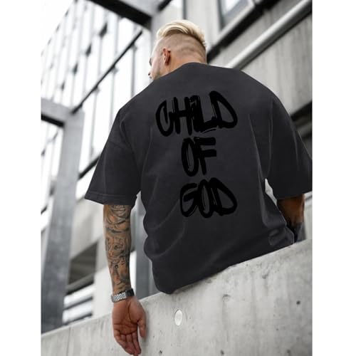 Christian Shirts for Men God Child of Jesus Faith Shirt Acid Wash T-Shirt Tops Oversized Graphic Religious Tees4