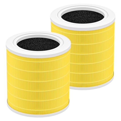 Image of 2 Pack A2001 Replacement Pet Filter, Compatible with A2001 Air Purifier,3-in-1 High Efficiency Filtration, Compared Part #AF-2001, Yellow