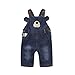 Verve Jelly Enfant en Bas âge Enfants bébé garçon Sangle Barboteuse Salopette Dessin animé Ours Bavoir Pantalon Denim Combinaison Salopette,Bleu,100,3-4 Ans