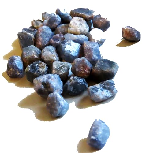 Piedras Naturales de Zafiro en Bruto, Cristales Azules Sin Pulir 25 quilates