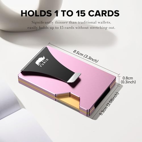 Slim Wallet Women Card Holder: Small Wallet for Women - Minimalist Credit Card Wallet - RFID Metal Wallet2