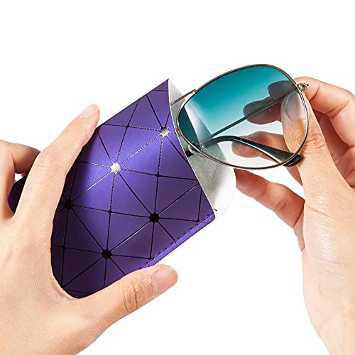 Image of TRIUMPH VISION 3 Pack Reading Glasses Pouch Soft Case Eyeglass Sleeve Slim | Alternative to Bulky Case in bag, Lightweight Lined Padded Protect Optical lens Slip in, Cute Pattern Portable for Daily Use
