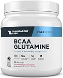 Transparent Labs BCAA Glutamine - 8000 Mg of BCAA Powder with L Glutamine for Post Workout Recovery, Muscle Growth, & Increased Endurance - 30 Servings, Strawberry Lemonade