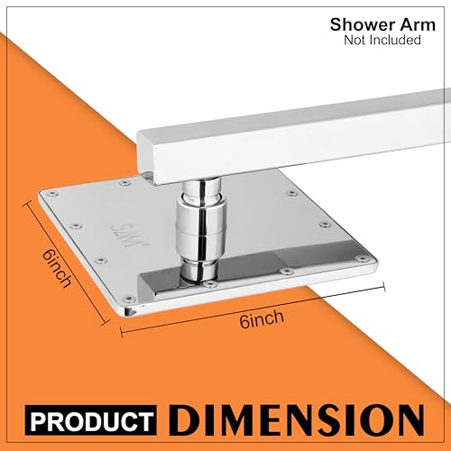 Image of SAM Shower Slim High Pressure Rainfall Showerhead Without Arm for bathroom (Rich Grade, 6 * 6)