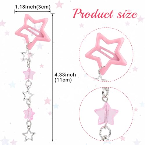 Pinzas de cabello Pndeyo 2 piezas rosa estilo A miniatura 2