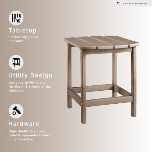 Signature Design by Ashley 1-Piece Outdoor Side Table, Driftwood - image 4