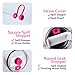 Silicone Spill Stopper Set Compatible with Stanley Cup 2.0 30oz & 40oz with Straw Cover (Set of 2, Passion Pink)