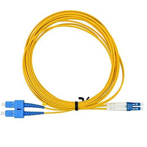 Image of 2M LC to SC OS2 Fiber Optic Patch Cable Singlemode Duplex Optical Patch Cord 9 /125m Fiber Optic Cable LC-SC DX 2 Meter (6.5ft)