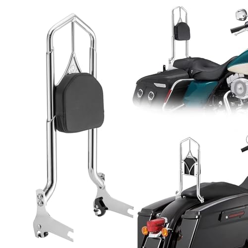 Dossier passager pour moto 31" élimine la fatigue dorsale sur Harley Touring 1997 à 2008