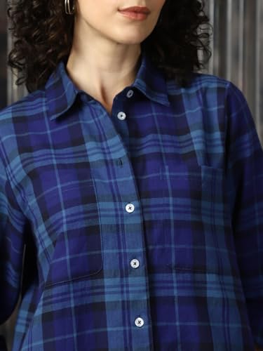 Image of HIGH Star Oversized Cotton Shirt for Women | Stylish Tops for Women | Comfortable and Trendy Casual Shirt