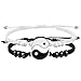2 Matching Yin Yang Verstellbare Schnur Armband Freundschaft Beziehung Freund Freundin Valentinstag Bester Freund Armbander mit Geschenkkarte