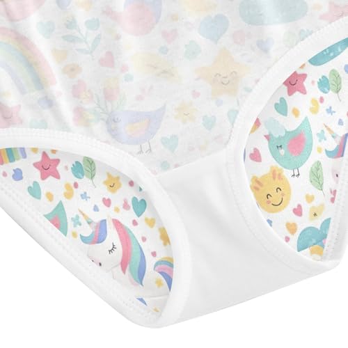 Whimsical Unicorns Girls Underwear, Toddler Girl Panties, Girls Cotton Underwear, 2–8 Years4