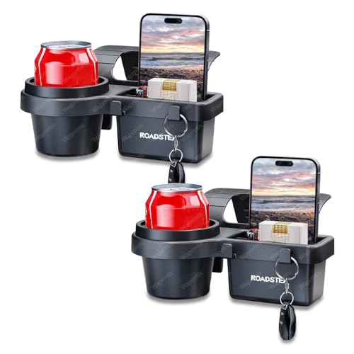 マツダ ロードスター 車のドアオーガナイザー 多機能車の窓収納トレイ ロードスター ND系 車用 収納ボックス 車 ドア 窓 サイド収納 吊り下げ 収納ボックス カップドリンクホルダー付き 携帯電話ホルダー 充電便利 車内整理用品 (2個)