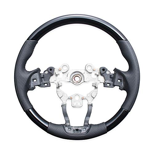 RAMBO ステアリング CX-8 KG CX-5 KF CX-3 DK:後期 スタンダードグリップ ハンドル ブラックレザー 純正交換 車種専用 (ピアノブラック)