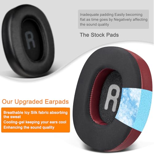 Image of SOULWIT Earpads Replacement for JBL Tune 700(700BT) /710(710BT) /720(720BT) /750(750BT,750BTNC) /760(760NC) /770(770NC) Headphones, Ear Pads Cushions with Softer Noise Isolation Foam - T700 CG Burgundy