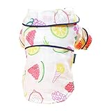 Blusa de para Perros Pijamas para Cachorros Ropa Suave y cómoda para Estampado de Frutas Ropa Transpirable para Vacaciones Regalo para Pijamas para Perros para