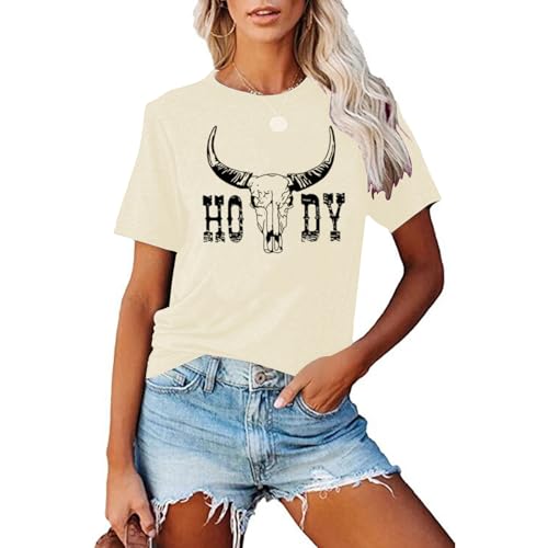 Howdy Shirt Women Cow Print Shirt Western Country T Shirts Vintage Cowgirl Casual Short Sleeve Tee Tops3