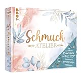 TOPP Die wunderbare Kreativbox Schmuckatelier. Anleitungsbuch (32 S.), Flachzange, Biegeringöffner, Perlennadeln, Perlenlegebrett, über 800 Perlen und Schmuckaccessoires, White
