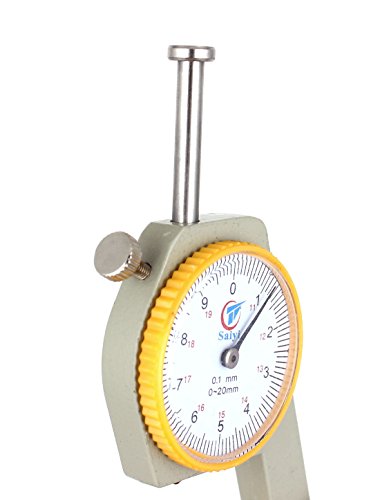 Calibrador de grosor de dial Aexit precisión 0.1mm rango 0 a 20mm con estuche miniatura 3