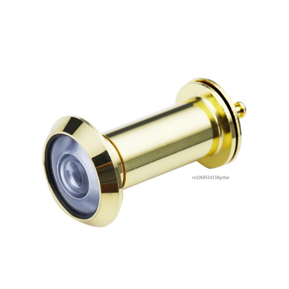 220 Degree Door Viewer HD Glass Lens Wide Angle Peephole Security Hidden Door Adjustable Glass Lens for Furniture Hardware Tools(Gold)