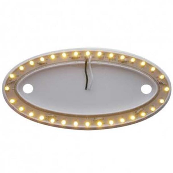 Technical Precision Replacement For PETERBILT 378 YEAR 1995 32 LED AMBER LARGE EMBLEM LIGHT BASE