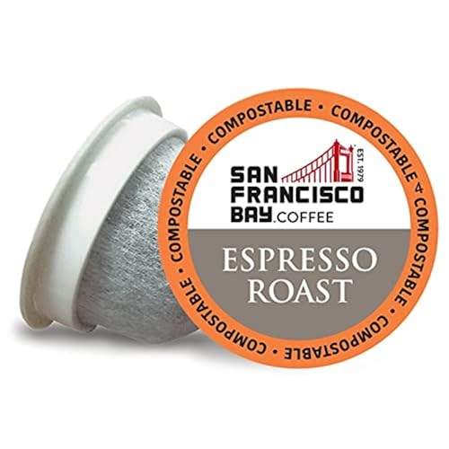 Image of San Francisco Bay Compostable Coffee Pods - Espresso Roast (36 Ct) K Cup Compatible including Keurig 2.0, Dark Roast