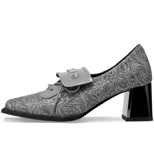 Image of Loafers for Women Patent Leather Buckle Square Toe Chunky Block Dress Slip On Wide Casual Comfortable Dressy High Heels Ladies Comfort Moccasins Elegantes 2 Inch Shoes