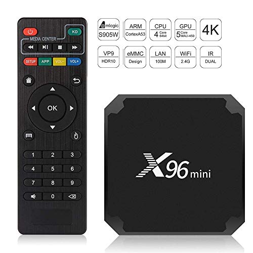 Android TV Box X96 Mini Android Box, Smart Media Player con 1GB de RAM 8GB de ROM Que soporta Smart TV Box 3D/4K/HD