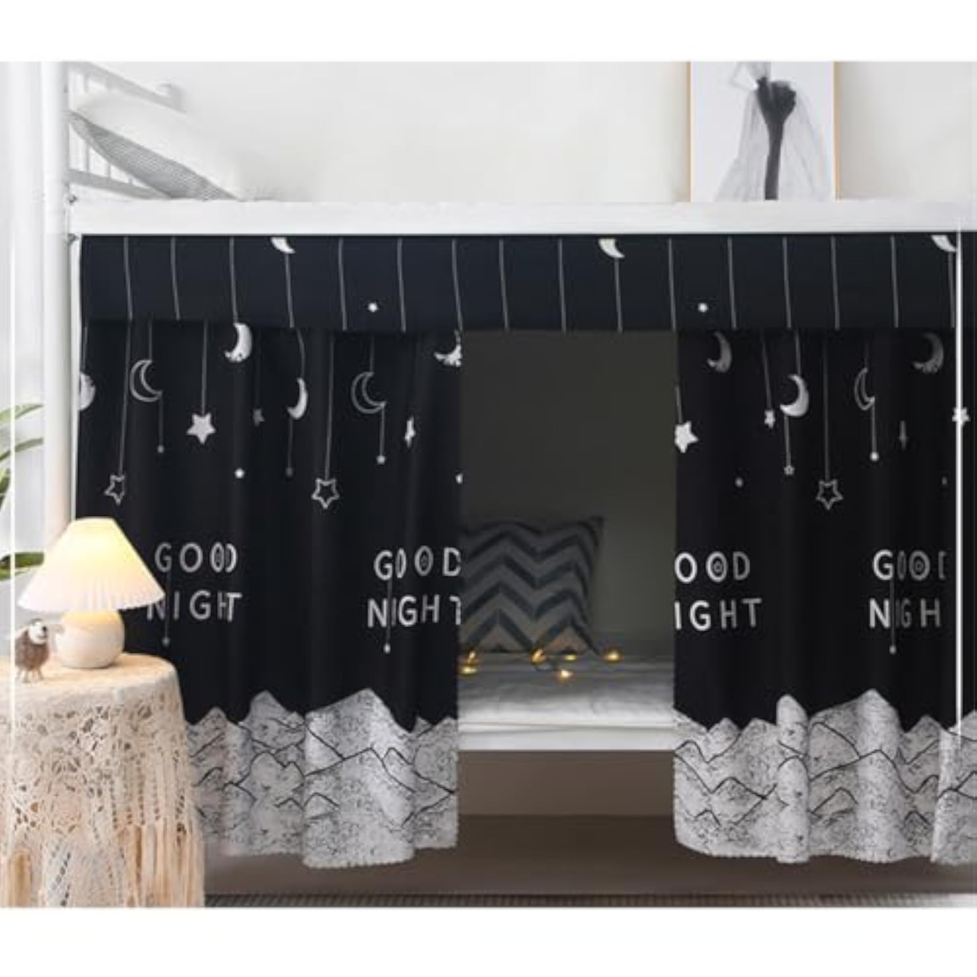 Dorm Bunk Bed Curtains, Privacy Shading Canopy Net