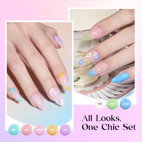 Image of Beetles Gel Nail Polish Set, 25 Colors Color Dairy Polish Kit, Nude Black Brown Red Color Gel Nails with Base Coat Glossy & Matte Top Coat Colorful Bottles UV Led Soak Off Gifts for Women