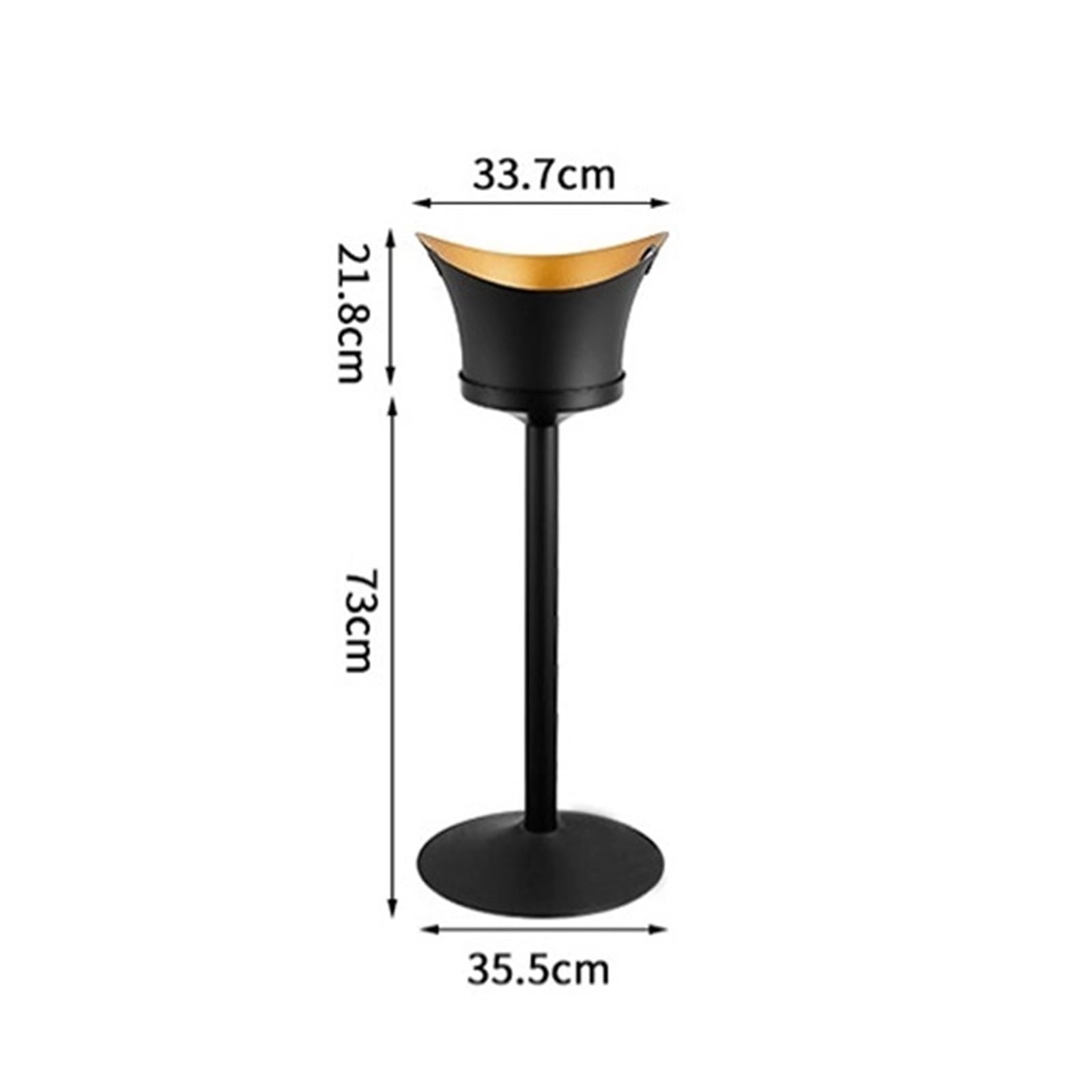Cubo de Hielo Cubitera de Lujo for Vino, champán o Cerveza Cubo de Hielo frío para Barra(Negro)
