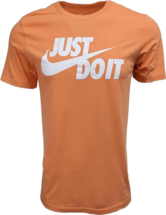 orange nike shirt just do it