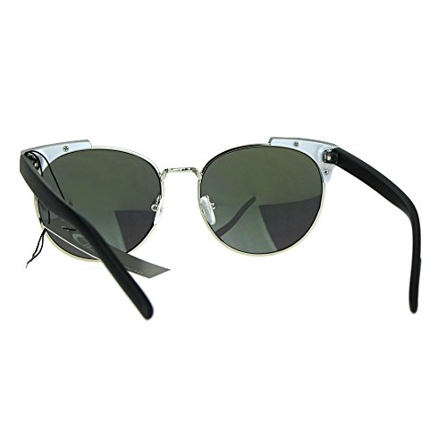 Retro Vintage Style Half Rim Horned Tip Hipster Mens Sunglasses4